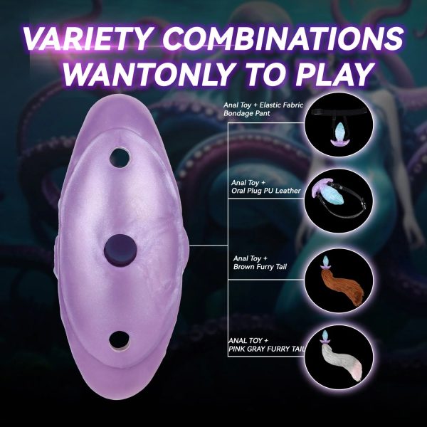 Fantasy Octopus Anal Plug - Silicone Tentacle Toy Cthulhu Design 3D Textured Couple Sex - Image 5