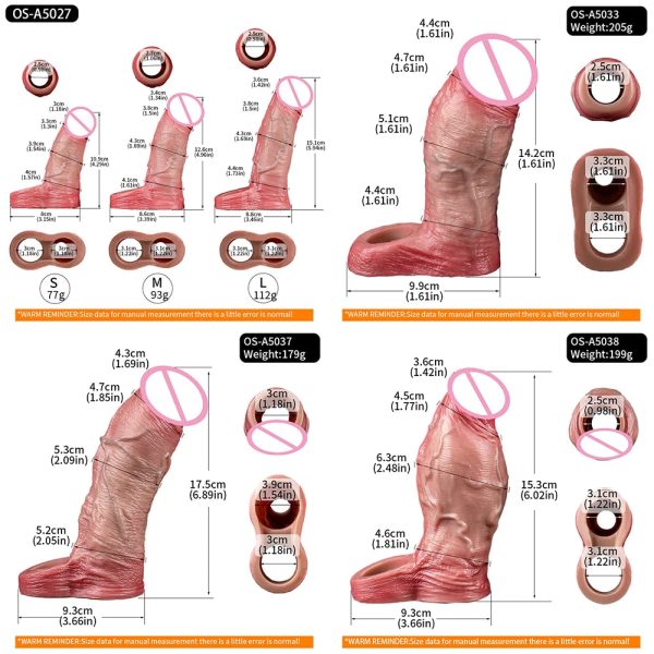 Realistic Penis Sleeve Open Design G-spot Stimulation Cock Sleeve Dildo - Image 6