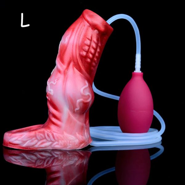 Fantasy Monster Penis Sleeve Soft Silicone Sex Toys Sheath  Hollow Water Spray Dildo - Image 9