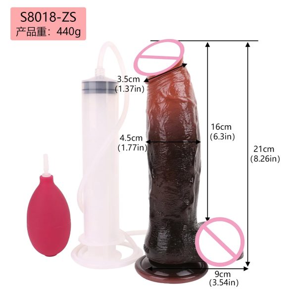 Black Silicone Dildo with Strong Suction Cup for Men Women - Image 6