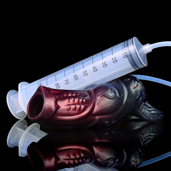Dark Fantasy Monster Hollow Water Spray Penis Sleeve Soft Silicone Sex Toys - Image 4