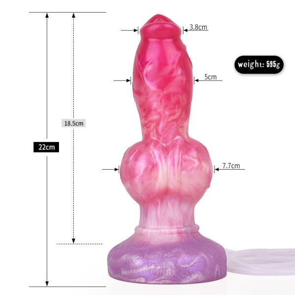 Squirting Multi Color Anal Plug With Big Dog Knot Women Sex Toys - Image 6