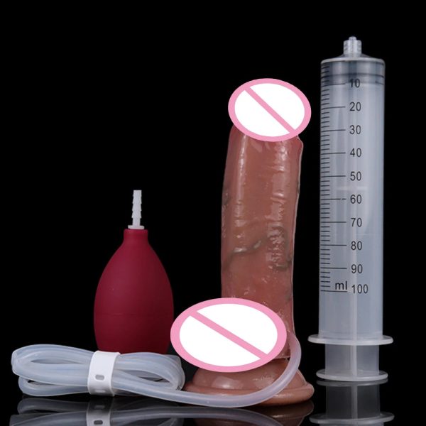 Skin Color Artificial Penis With Spray Function Women Sex Toy - Image 9