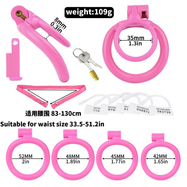 Lock Chastity Cage with 4 Active Rings Keys Penis Exercise and Abstinence - Image 9