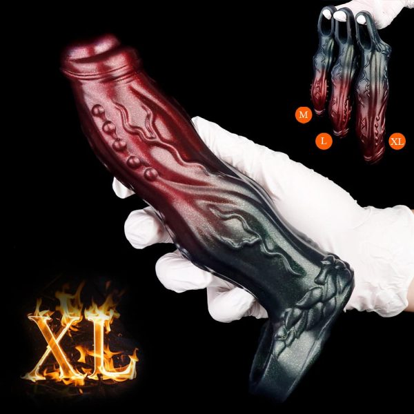 Soft Penis Sleeve Animal Cock Cover Two Knots Big Dog Penis Sleeve Penis