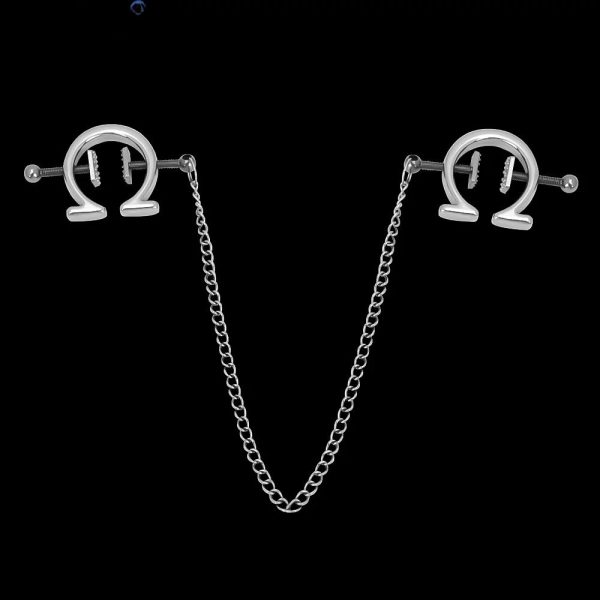 Bondaged Restraints Nipple Ring with Nipple Chain Noose Body Non Piercing Necklaces