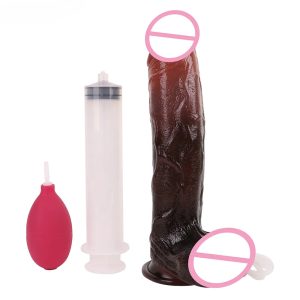 Black Realistic Silicone Dildo Beginner Dildo for G Spot