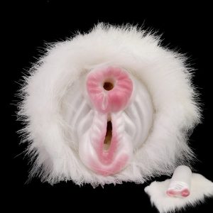 Realistic Vagina Anus with Artificial Animal Fur Pocket Pussy Male Stroker