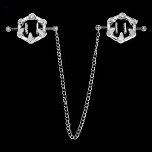 Nipple with Adjustable Nipple Clamps for Nipple Stimulation Pleasure Nipple Clips Sex Toys