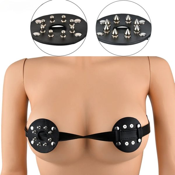 2 Types Adjustable Nipple Clips Chain Hollow Nipple Clamps Spiked and Round Breast Binder Sex Toys