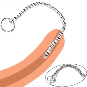 3 Sizes Male Prostate Ball and Pillar Shaped Chains with Pull Tab