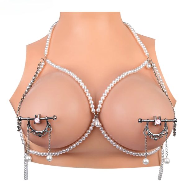 Necklaces Adjustable Stainless Steel Clip on Nipple Rings