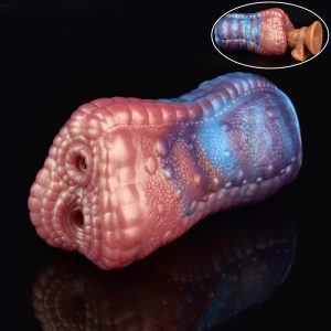 Male Dual Channel Masturbation Cup Soft Silicone Sex Toys
