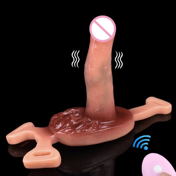 Remote Control Realistic Dildo Vibrator Sit and Ride Prostate Massager Vibrating Butt Plug