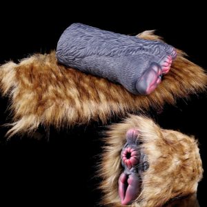 Ninny Male Masturbator Adult Sex Toys for Men with Artificial Animal Fur Realistic Vagina