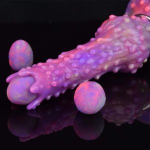 Soft Silicone Ovipositor Dildo Lay Eggs Anal Plug G Spot Stimulate Vaginal Balls