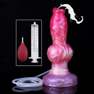 Squirting Multi Color Anal Plug With Big Dog Knot Women Sex Toys