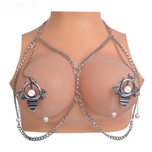 Bee Tentacles Nipple Clip with Nipple Chain Noose Adjustable Breast Stimulator