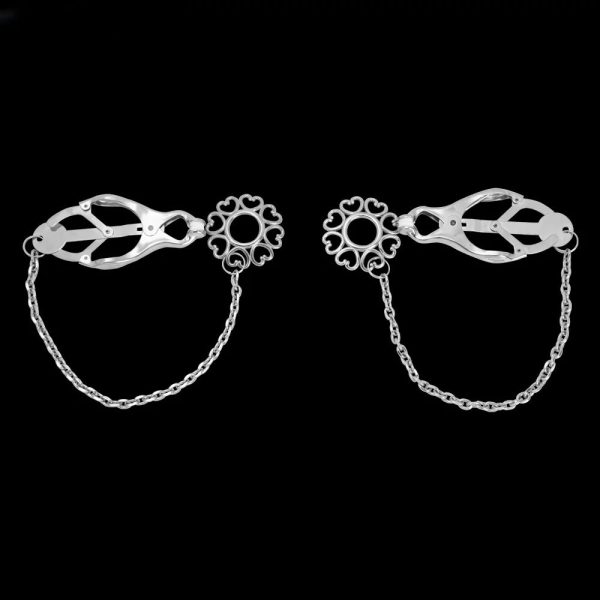 Stainless Steel Feminine Chest Chain Enhanced by Two Playful Butterfly Clips Adjustable