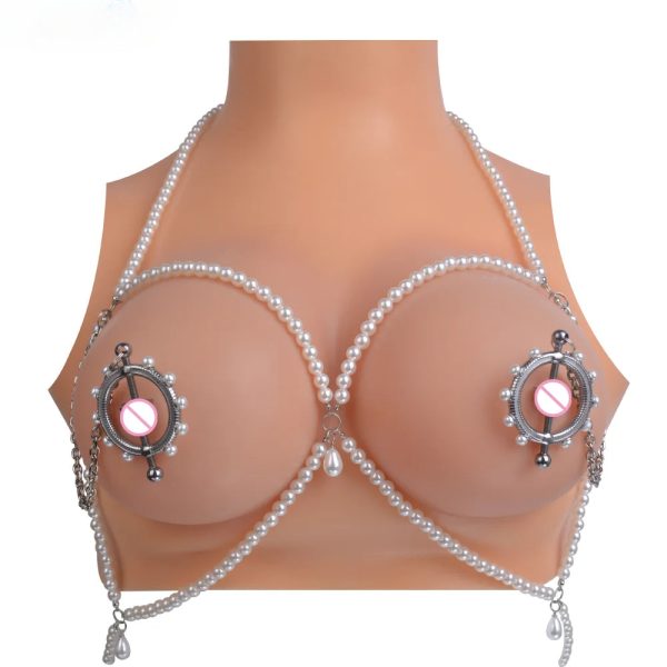 Dragon Ball Tentacles Nipple Clip with Nipple Chain Noose Adjustable Breast Stimulator