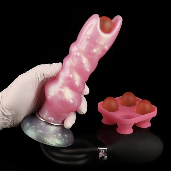 Pink Soft Silicone Made Fantasy Ovipositor Dildo Anal Plug